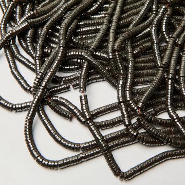 Hematyt krążek z fakturą natural 6x2mm