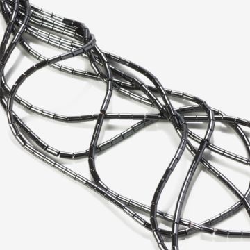 Hematyt platerowany walec natural 4x2mm