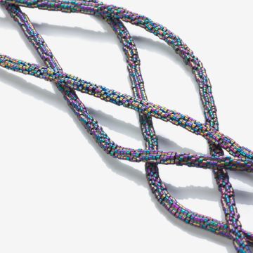 Hematyt platerowany przekładka kwiatek multicolor 4x1mm