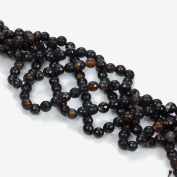 Sardonyks kula fasetowana 8mm