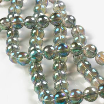 Kryształ górski kulki light green AB 12mm