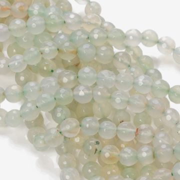 Agat kulka fasetowana miętowa 8mm