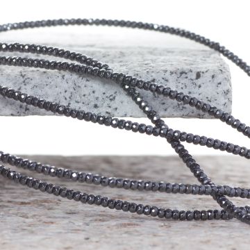 Hematyt platerowany oponka fasetowana natural 3x2mm