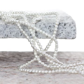 Hematyt platerowany kulka fasetowana light silver satine 3mm