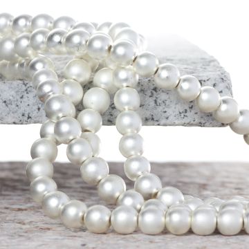 Hematyt platerowany kulka gładka light silver satine 8-9mm