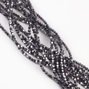 Hematyt platerowany kulka 8cut natural 4mm