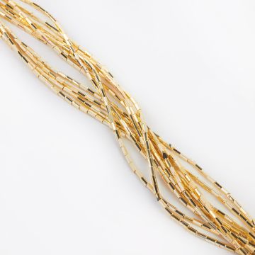 Hematyt platerowany słupek kwadratowy light gold 4x2mm