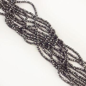 Hematyt platerowany kulka fasetowana sharp cut natural 3,7mm