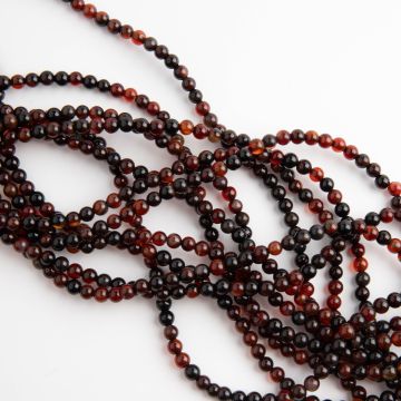 Agat kulka gładka bursztynowa 4,5mm