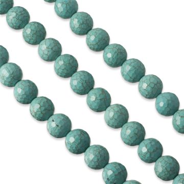 Howlit turkusowy kulka fasetowana 16mm