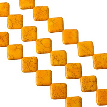 Howlit pomarańczowy kwadrat 20mm