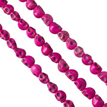 Howlit czaszka 12mm fuksja