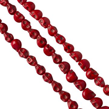 Howlit czaszka 12mm czerwona