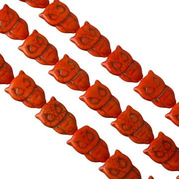 Howlit sowa pomarańczowa 30x20mm