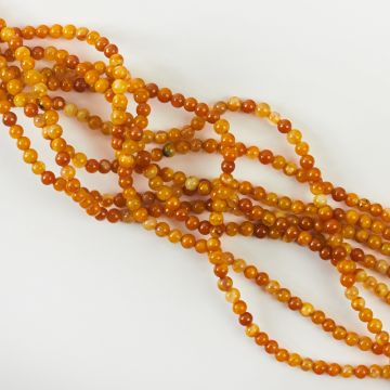 Agat kulka gładka słoneczna 4mm