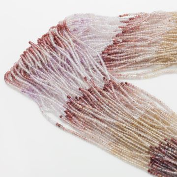 Turmalin kulka fasetowana cieniowana multikolor 2mm 32cm