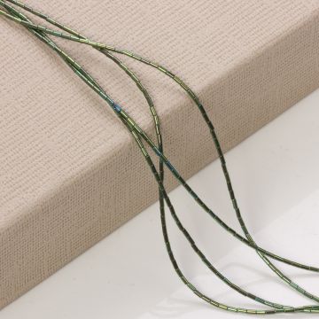 Hematyt platerowany słupek okrągły emerald 3x1,5mm