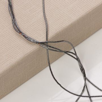 Hematyt platerowany słupek okrągły natural 3x1,5mm