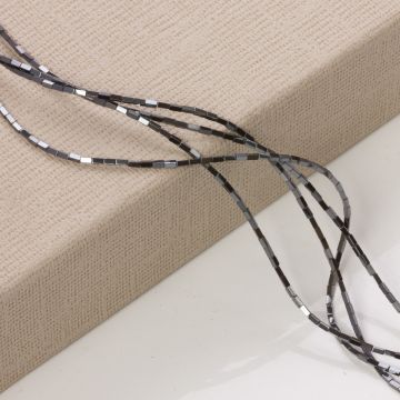 Hematyt platerowany słupek kwadratowy natural 3x1mm