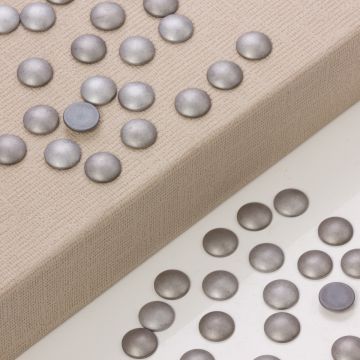 Hematyt platerowany kaboszon krążek mat silver 12mm