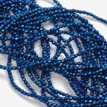 Hematyt platerowany kulka fasetowana heliotrope 2mm