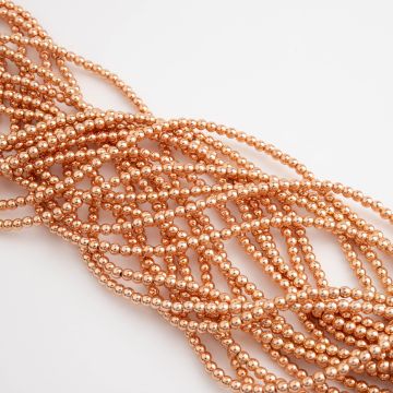 Hematyt platerowany kulka gładka rose gold 3,5mm