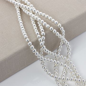 Hematyt platerowany kulka gładka silver 6mm