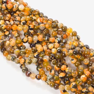 Agat kulka gładka słoneczny mix 8mm