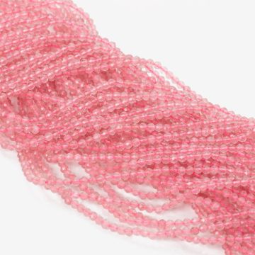 Kryształ górski różowy kulka fasetowana różowa 2.5mm