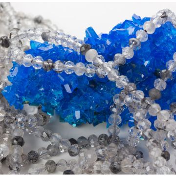 Kryształ górski z rutylem oponka fasetowana 4x3mm