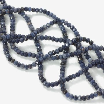 Szafir oponka fasetowana 2x3mm