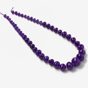 Jadeit oponki fasetowane stopniowane fioletowe 8-20mm