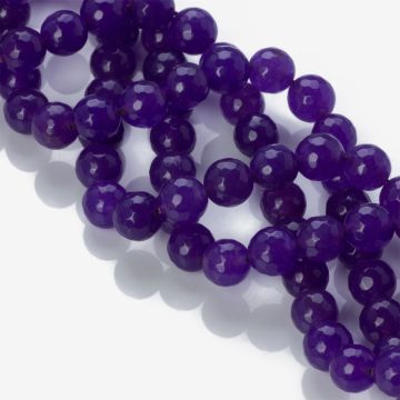 Jadeit kulka fasetowana ametystowa 10mm