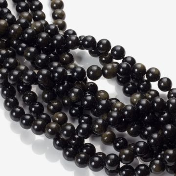 Czarny obsydian kulka gładka 10mm