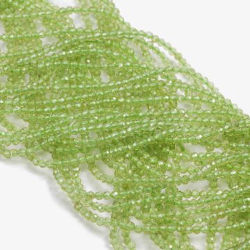 Peridot kulka fasetowana 2mm