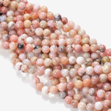 Opal różowy kulka gładka 8,5mm