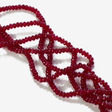 Jadeit oponki fasetowane dark siam 4x2mm