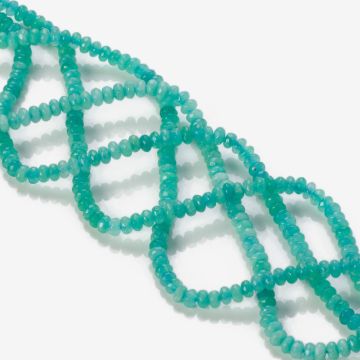 Jadeit oponki fasetowane turkusowe 4x2mm