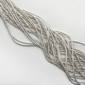 Hematyt krążek płaski light silver 2x1mm - na sznurze