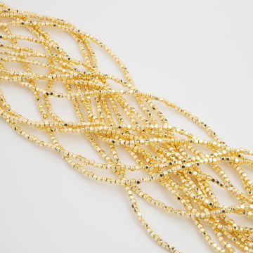 Hematyt kostka zaokrąglona light gold 2x2mm