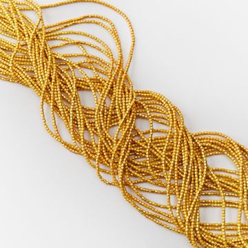 Hematyt przekładka baryłka light gold mat 2mm