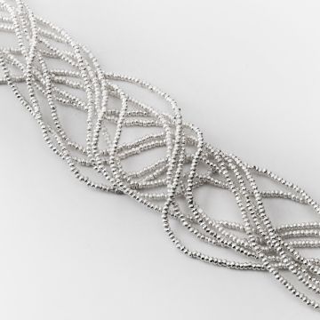 Hematyt oponka fasetowana light silver mat 3x2mm - na sznury