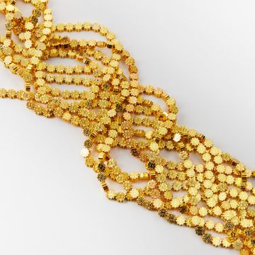 Hematyt przekładka kwiatek ozdobny light gold 7x3,5mm