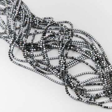 Hematyt kostka ścięta natural 3mm - na sznury