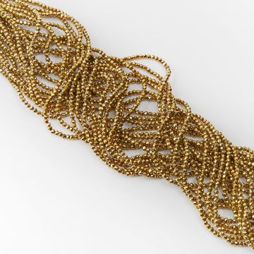 Hematyt kulka fasetowana sharp cut gold 3mm