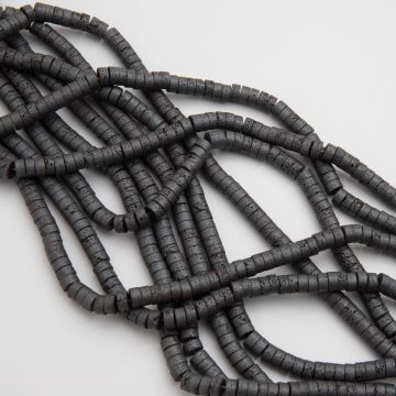 Hematyt krążek natural mat 6x3mm