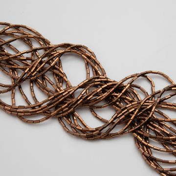 Hematyt walec sześciokątny bronze 4x2mm