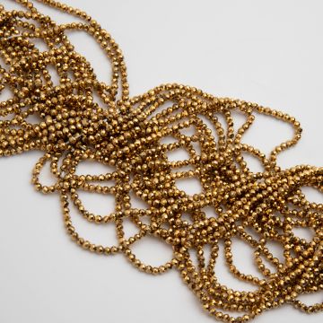 Hematyt kulka fasetowana sharp cut gold 3mm