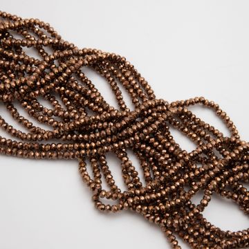 Hematyt oponka fasetowana sharp cut bronze 4x3mm