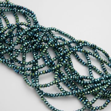 Hematyt oponka fasetowana sharp cut emerald 4x3mm